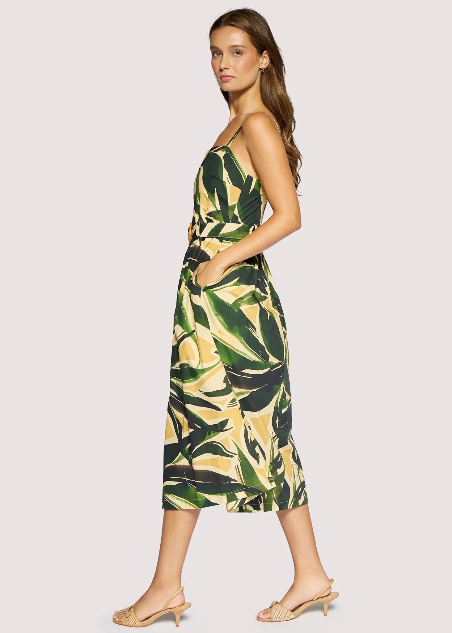 Rose & Lee Co Palm Dress, Green/Multi Work Dress