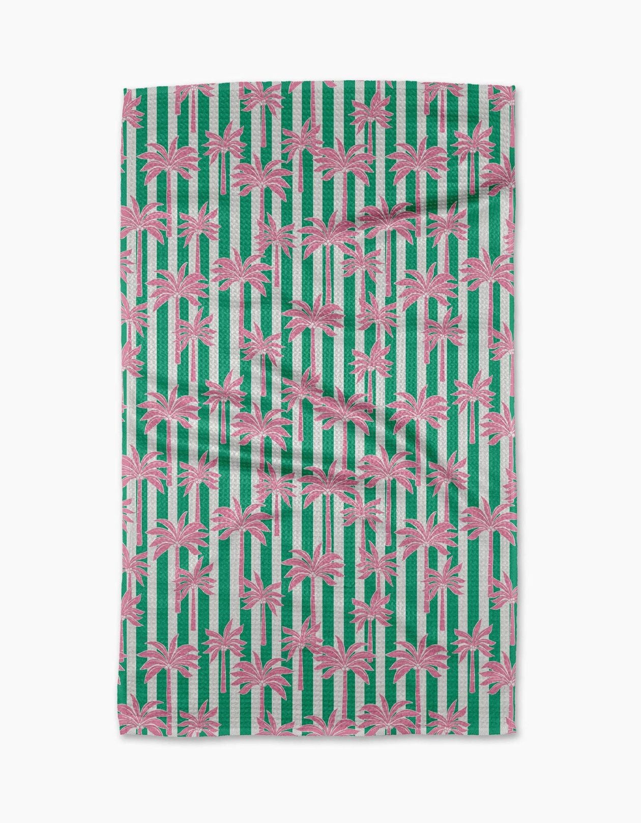 Palm Tree Stripe Printed Kitchen Tea Towel