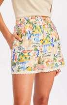 Rose & Lee Co Paradise Shorts, Coral/Rose Multi Other Shorts