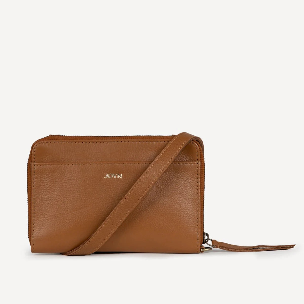 Pebbled Camel Crossbody Bag