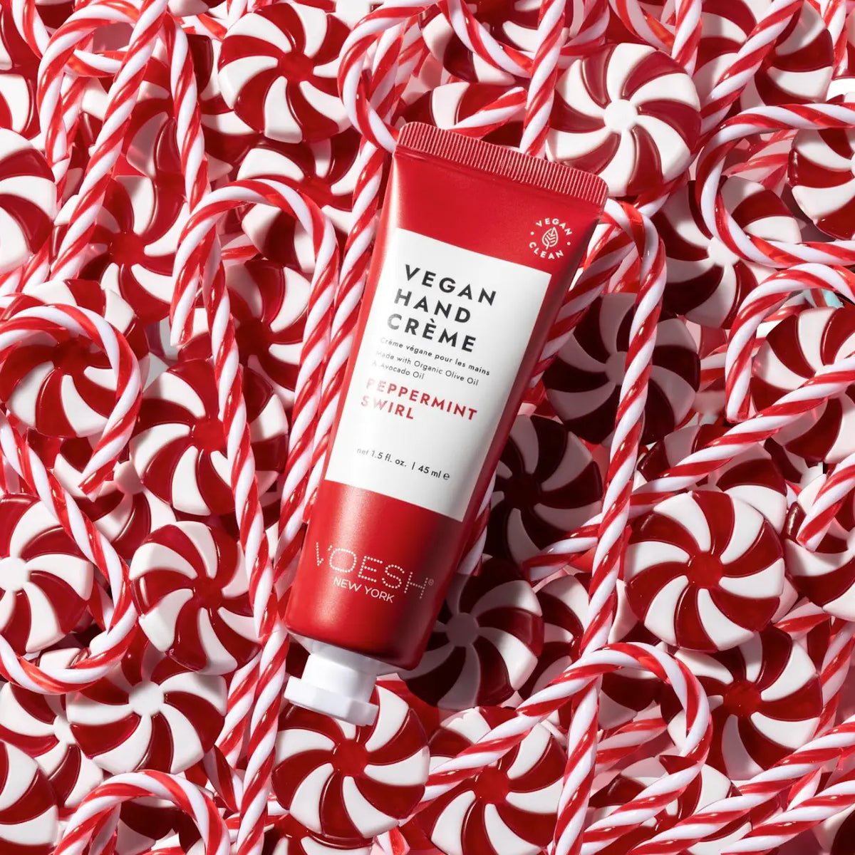 Vegan Hand Crème Peppermint Swirl 1.5oz 
