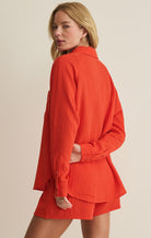 Rose & Lee Co Perfect Airy Top, Lychee by Z Supply Long Sleeve