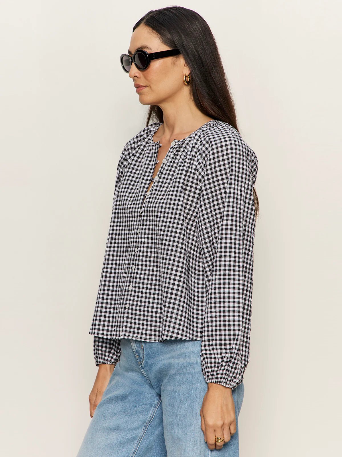 Rose & Lee Co Perfect Gingham Top, Picnic by Sanctuary Long Sleeve