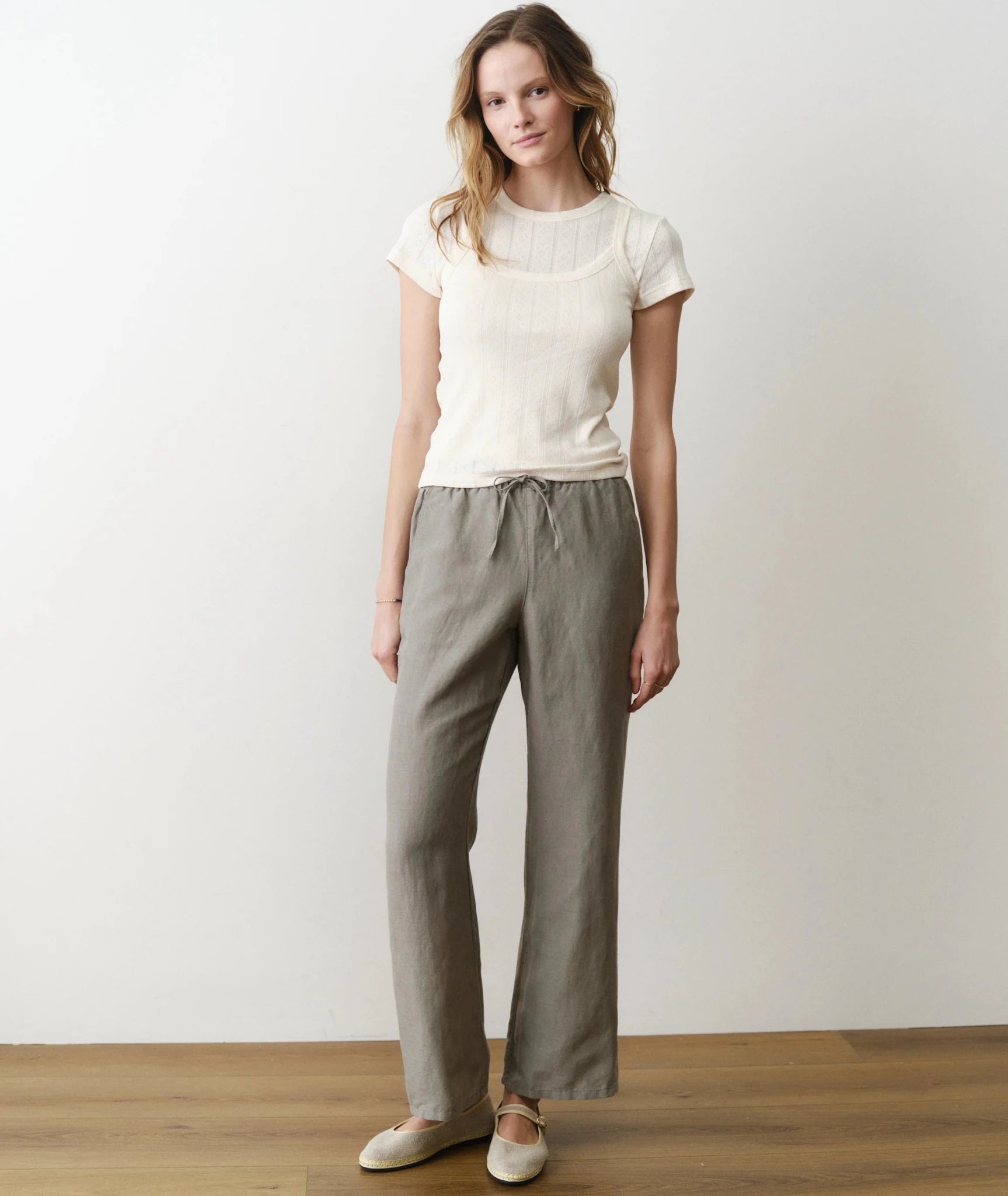 Rose & Lee Co Perfect Linen Pants, Sea Spray by Marine Layer Pants