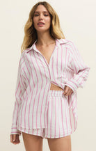 Rose & Lee Co Perfect Line Top, Spanish Rose by Z Supply Long Sleeve
