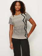 Chevron Stripe Short Sleeve Tee