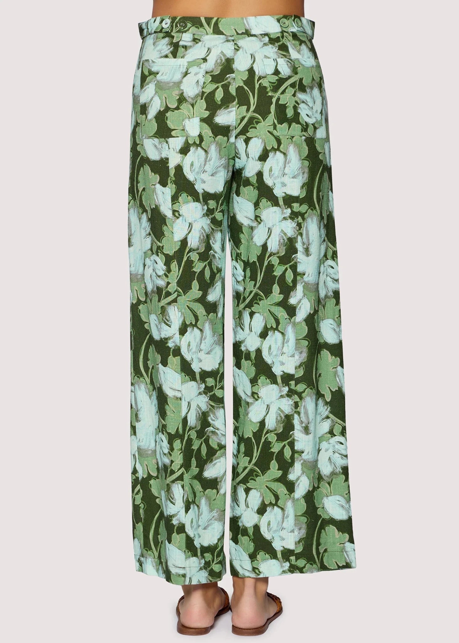 Rose & Lee Co Petal Grove Pants, Green/Multi Pants