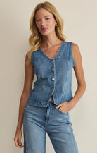 Rose & Lee Co Porto Denim Vest, Eternity by Z Supply Tanks