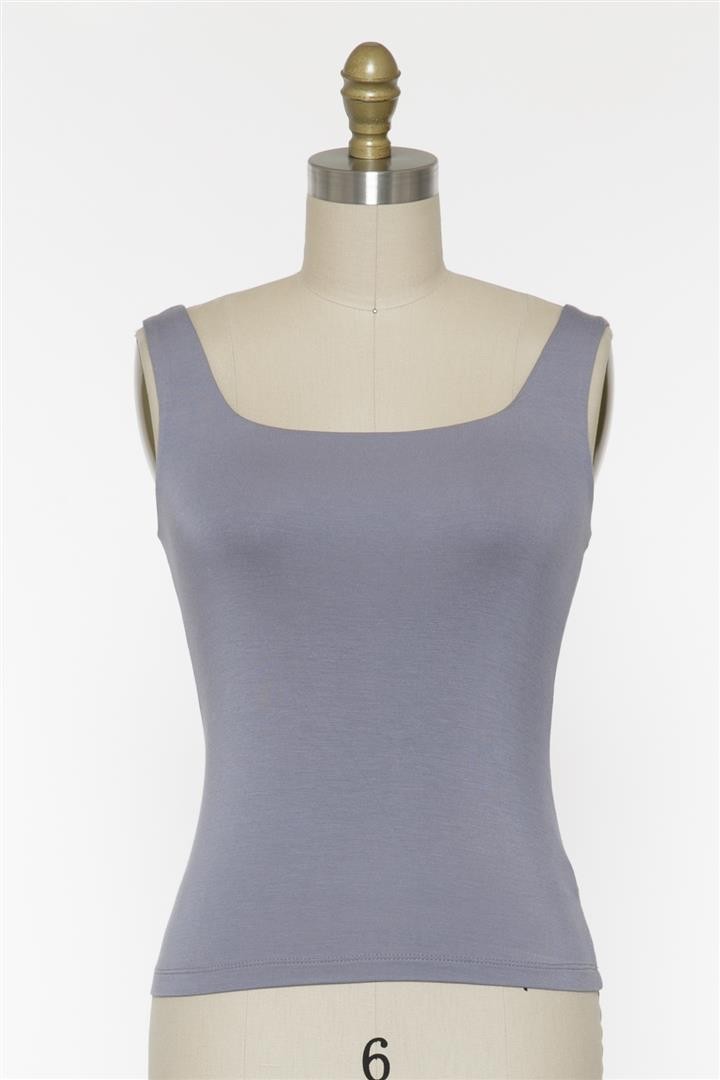 Power Blue Double Layered Tank Top