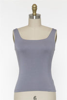Power Blue Double Layered Tank Top