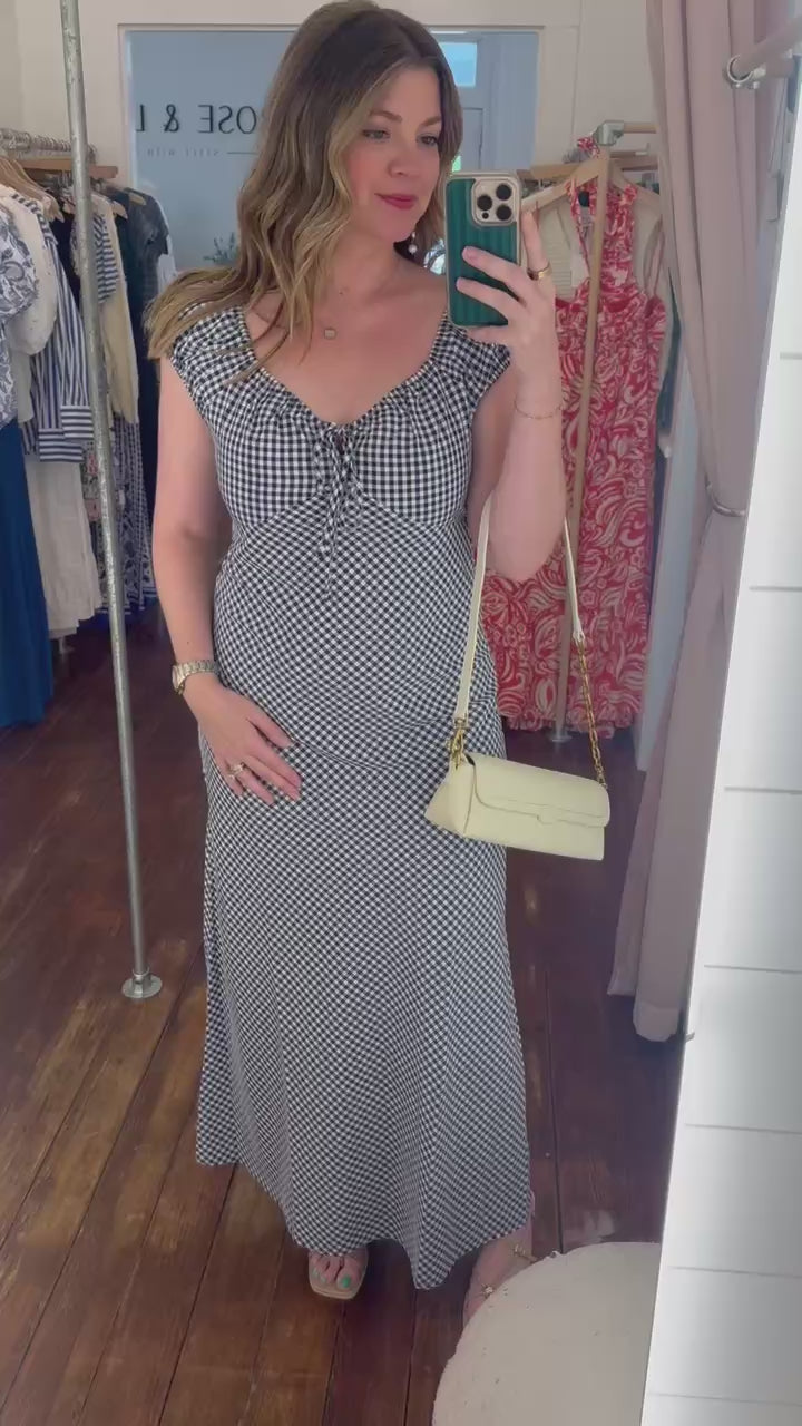 sadie gingham mini dress Sadie Dress | Navy/White Gingham