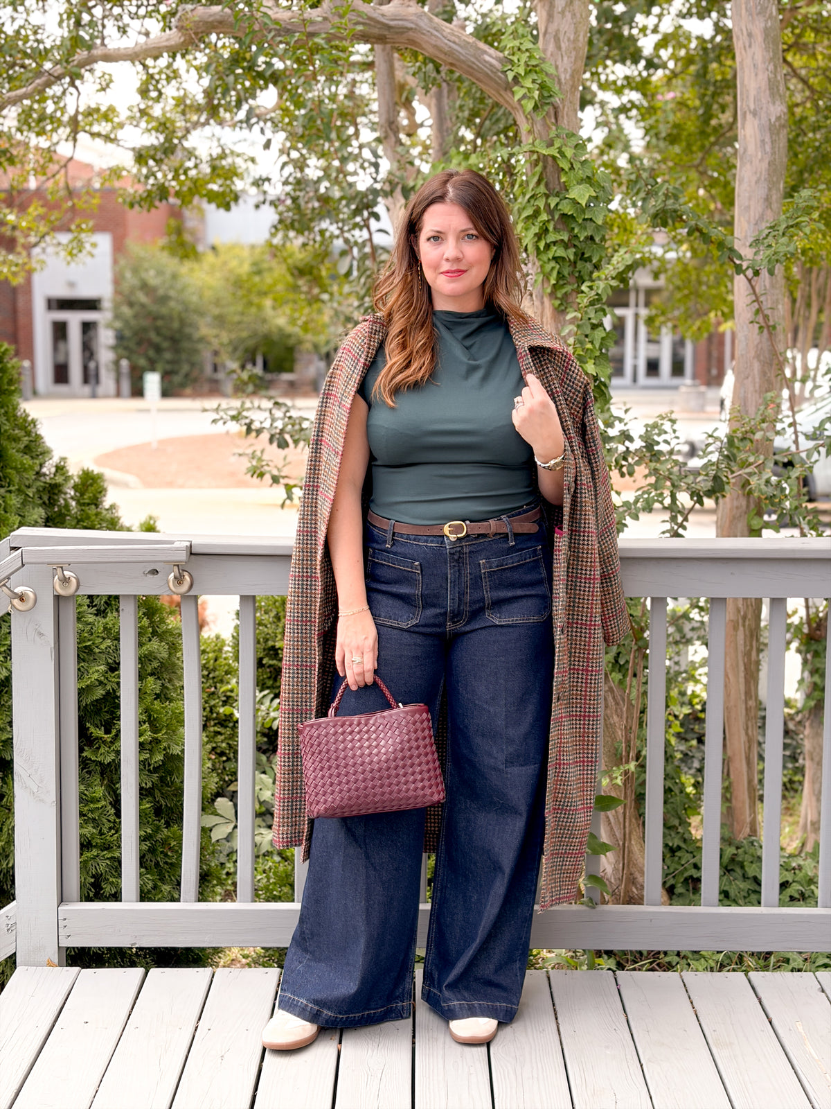 Rose & Lee Co Priscilla Top, Dark Teal Work Tops