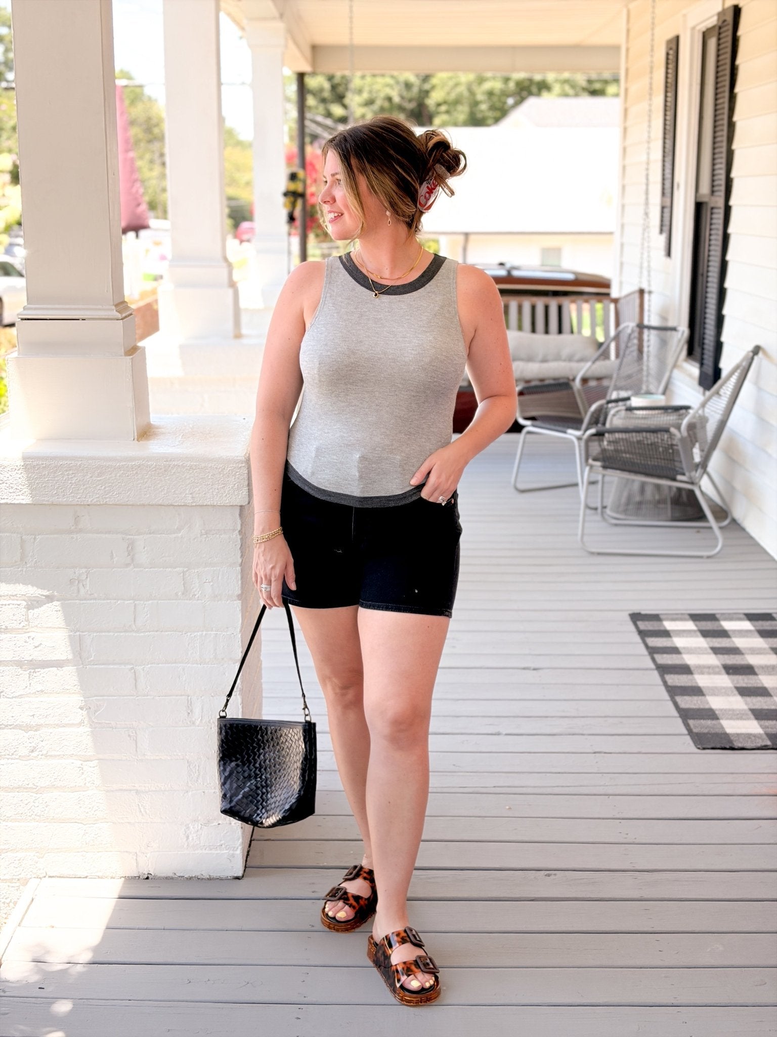 Rose & Lee Co Marine Tank, Heather Grey/Charcoal by Project Social T Tanks