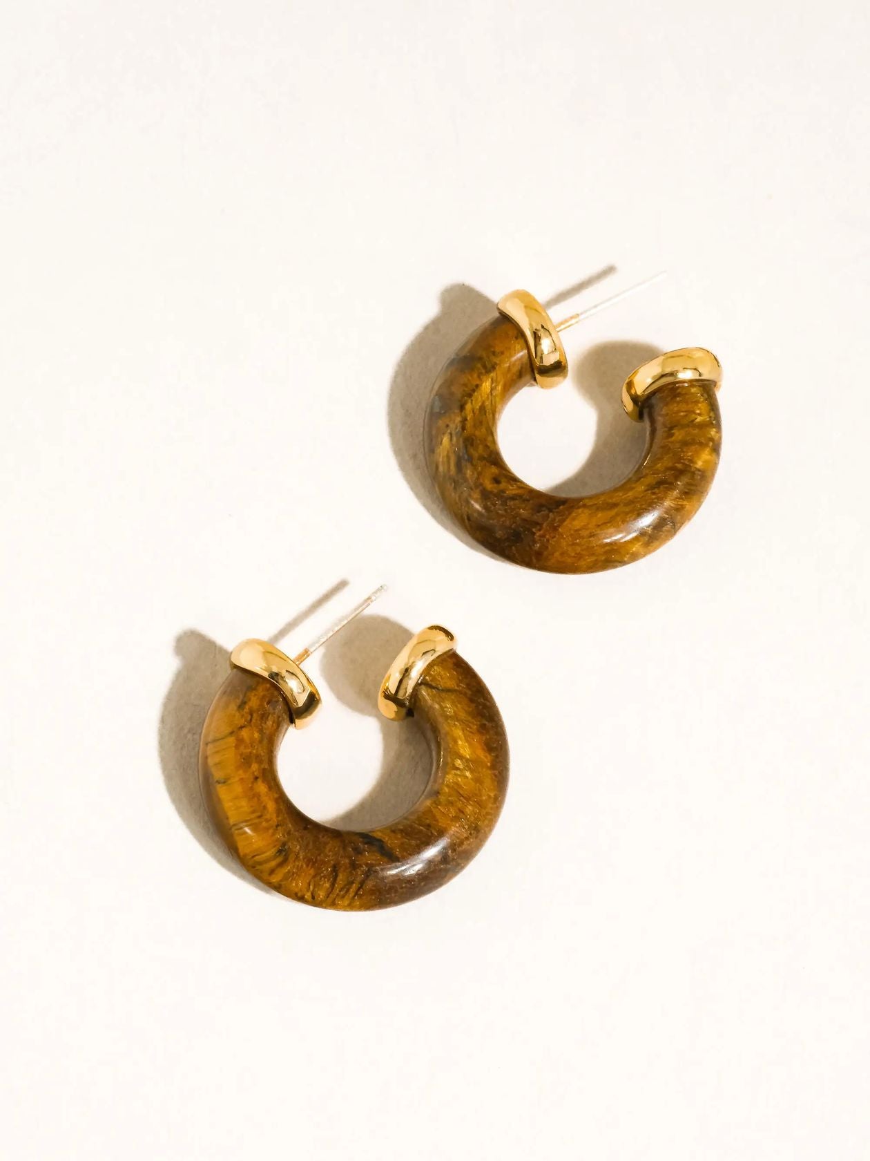 Rose & Lee Co Quinnley Hoop Earrings, 18k Gold Earrings