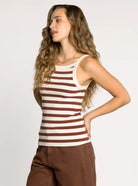 Rose & Lee Co Rachel Tank, Cream/Cocoa Tanks