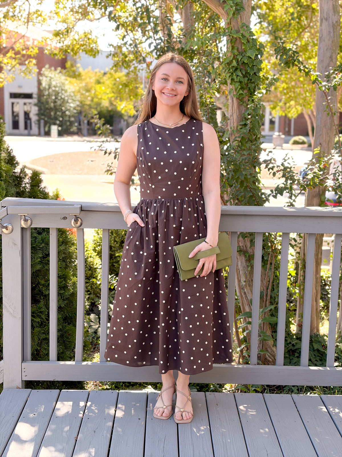 Rose & Lee Co Raelyn Dress, Brown Casual Dresses