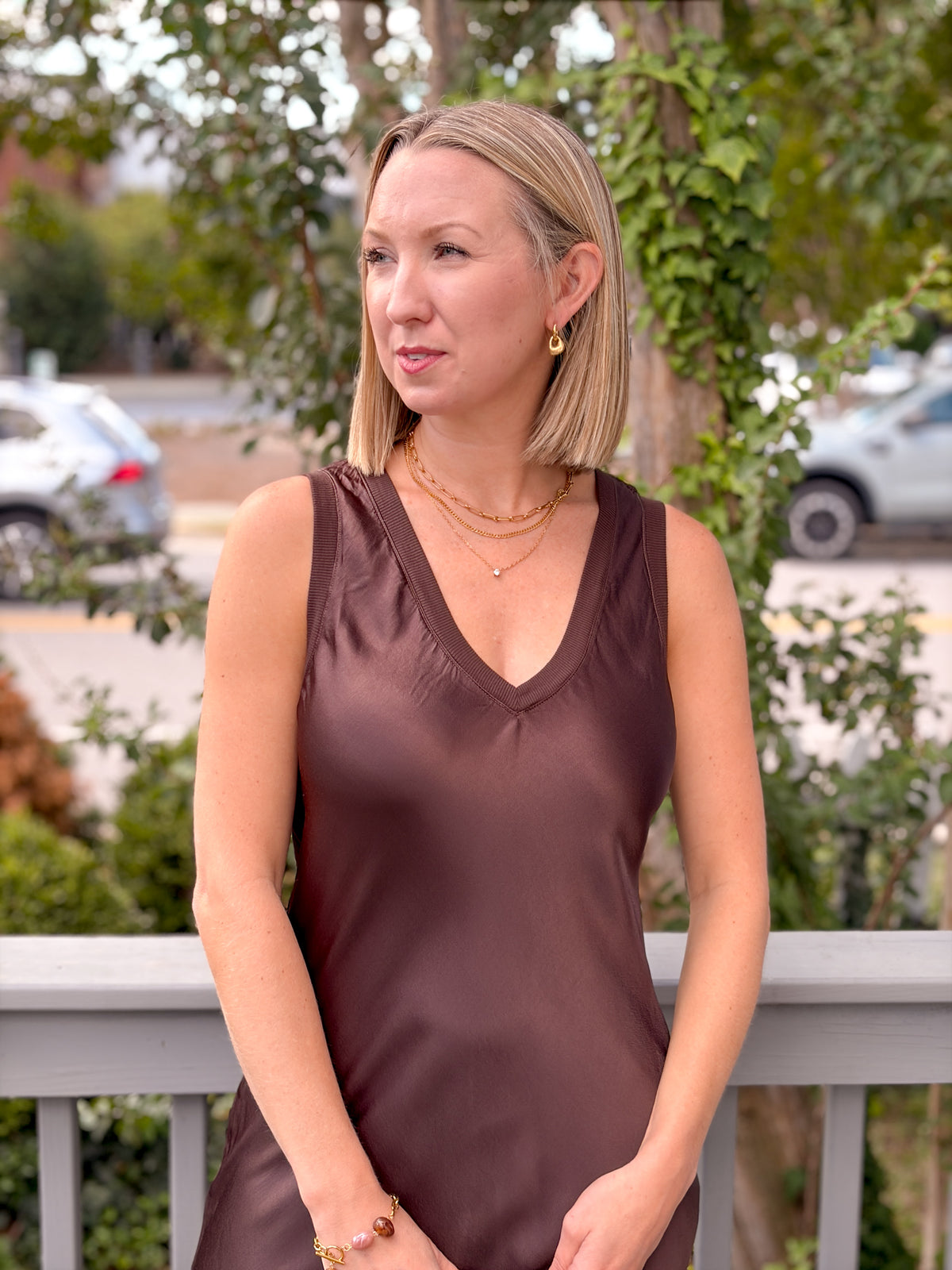Rose & Lee Co Randi Dress, Molasses by Michael Stars Event Dress
