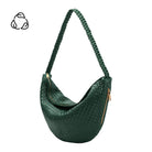 Green XL Vegan Leather Shoulder Bag