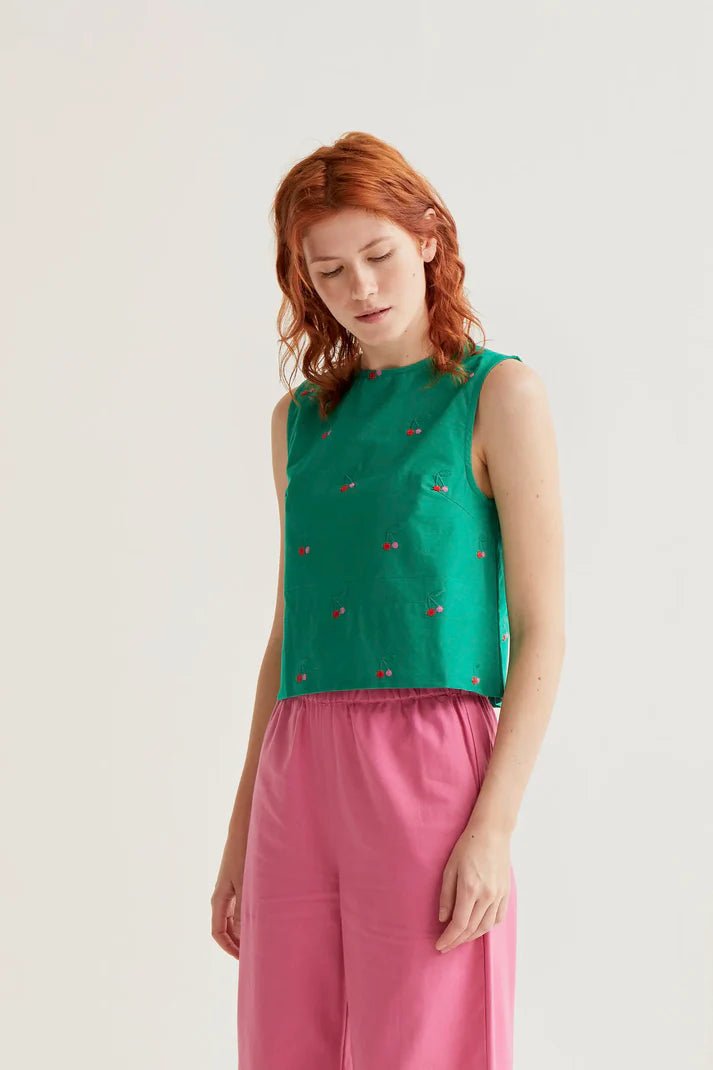 Rose & Lee Co Rebecca Tank, Green Tanks