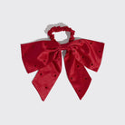 Red Bow Rhinestone Scrunchie
