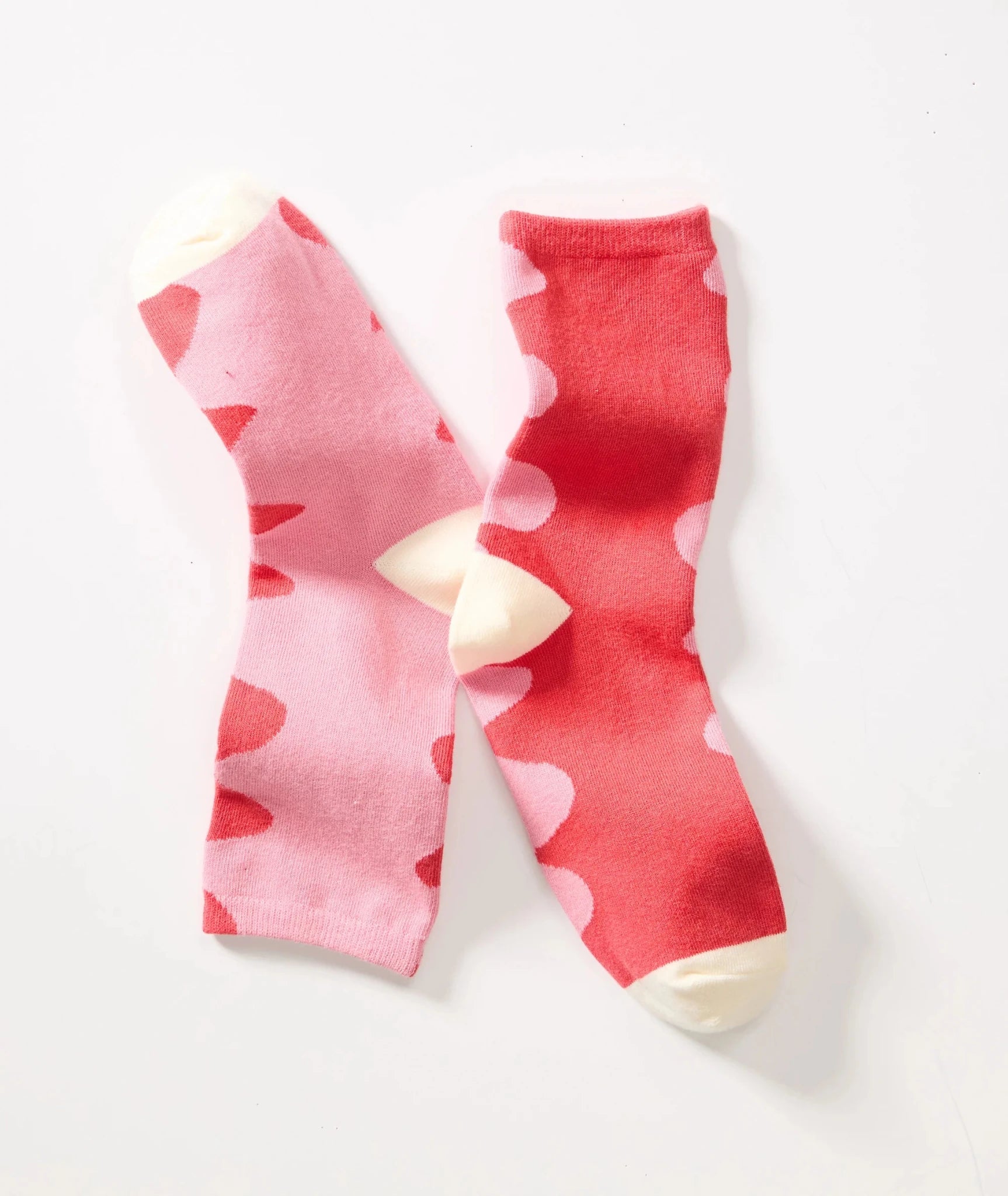 Rose & Lee Co Hi - Ankle Crew Sock, Red/Pink by Marine Layer Accessories