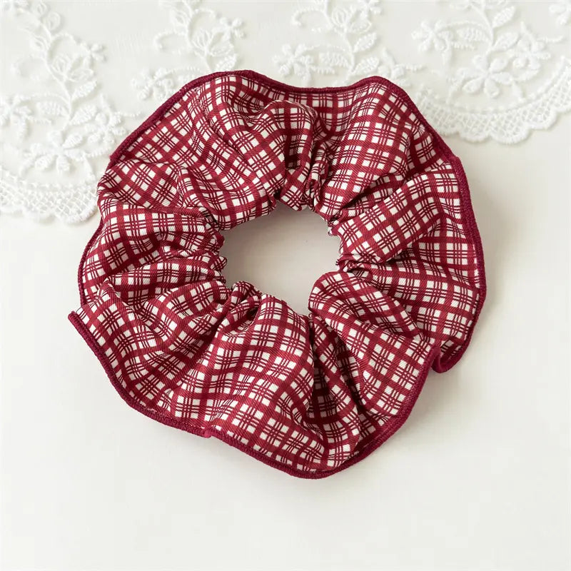 Red Plaid Scrunchie