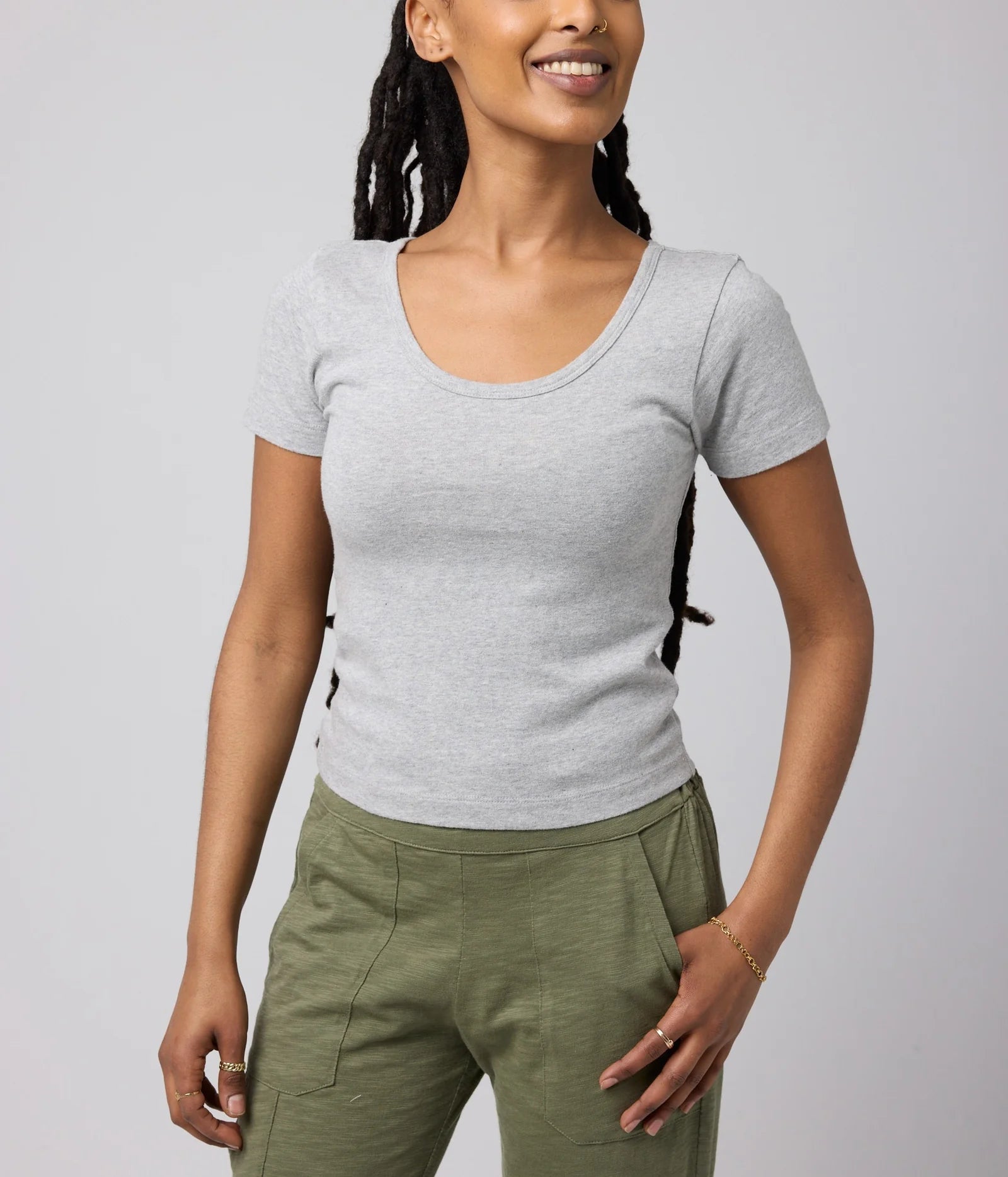 Rose & Lee Co Regen Tee, Athletic Heather short sleeve