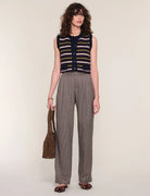 Plaid Printed Wide Leg Pants