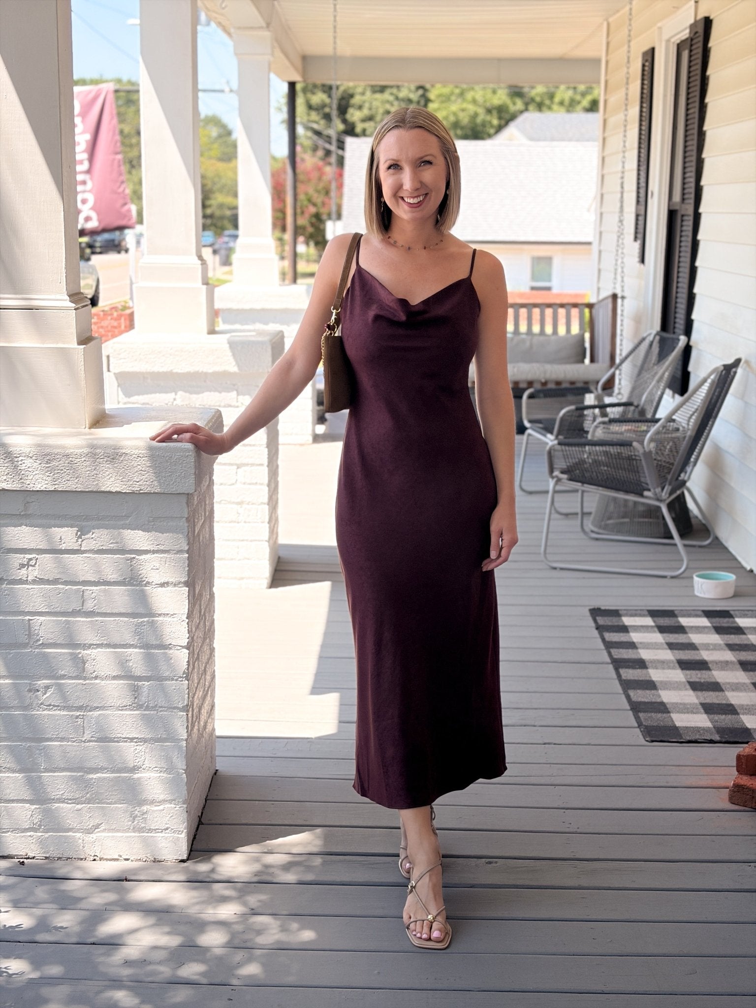 Rose & Lee Co Rhea Dress, Eggplant Event Dress