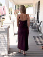 Rose & Lee Co Rhea Dress, Eggplant Event Dress