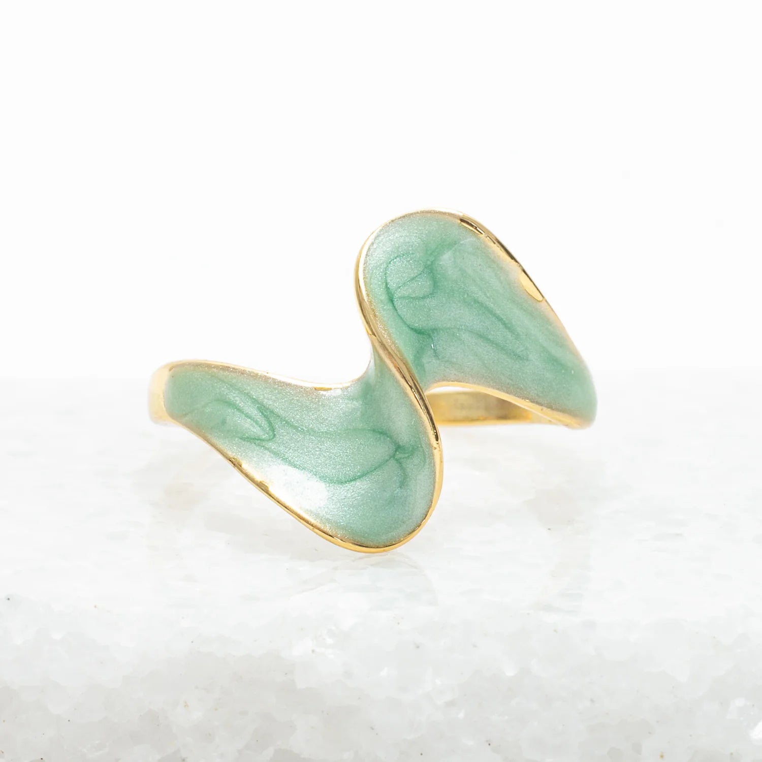 Rose & Lee Co Ribbon Of Light Ring, Mint Rings
