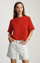 Rose & Lee Co Riley Top, Red by Mavi Jeans short sleeve
