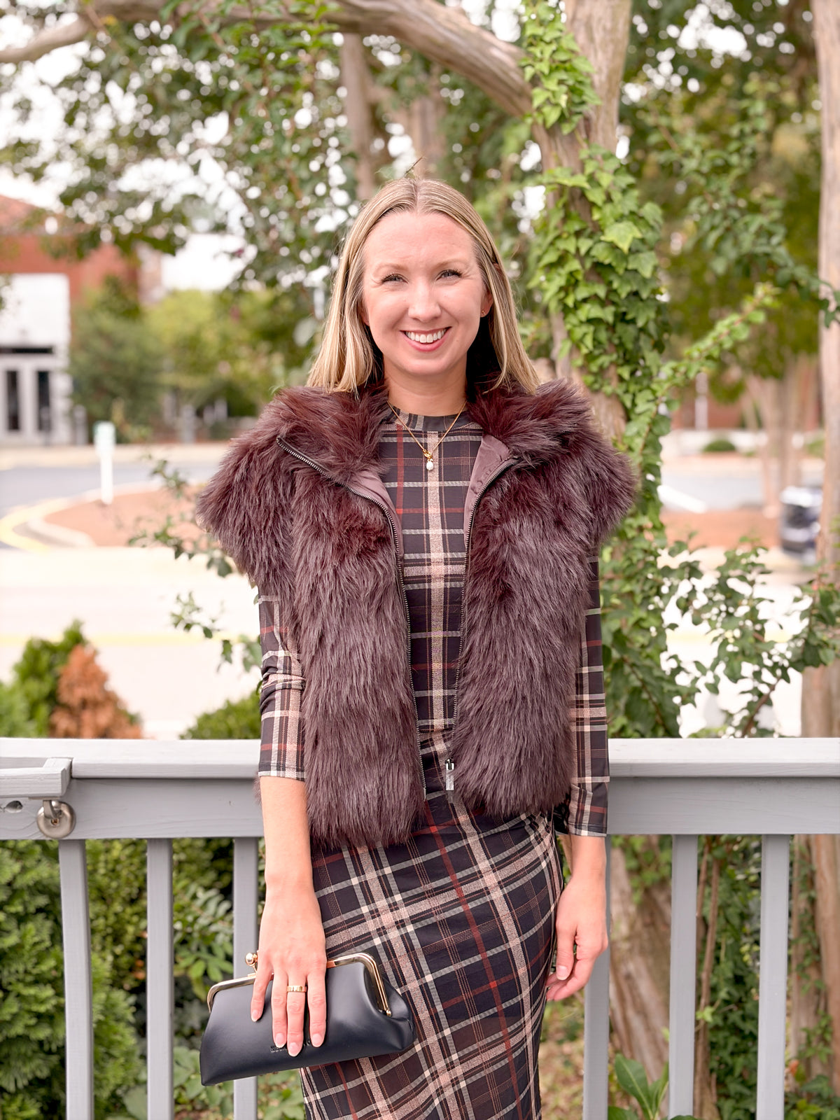 Rose & Lee Co Autumn Dress, Cinder Plaid by Sanctuary Work Dress