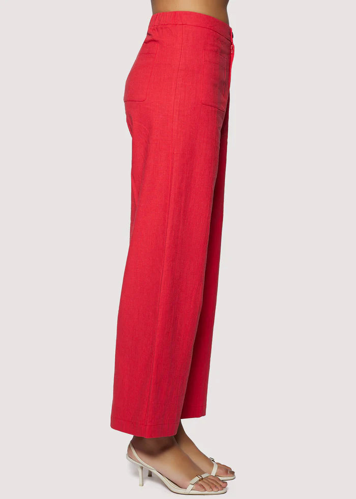 Red Straight Leg Pants