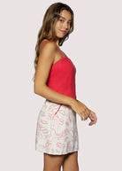Red Square Neckline Tank Top