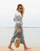 Blue/White Striped Sweater