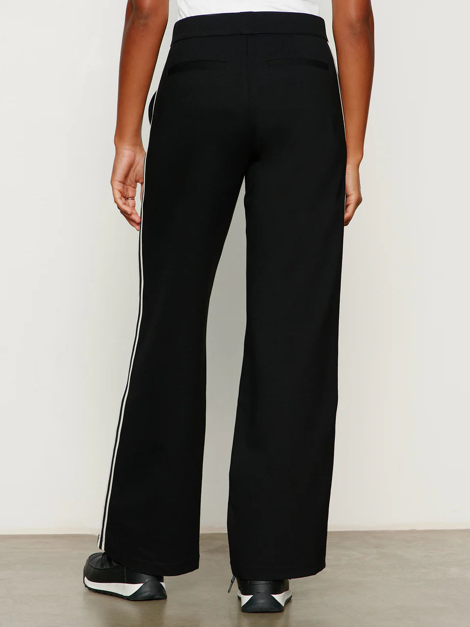 Black Wide Leg Track Pants