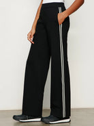 Black Wide Leg Track Pants