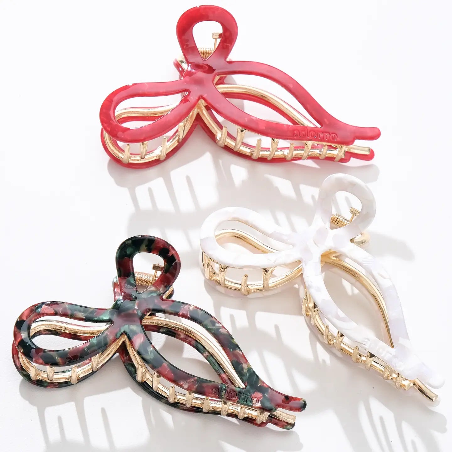 Assorted Holiday Bow Claw Clips