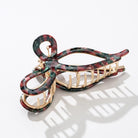 Red & Green Holiday Bow Claw Clips