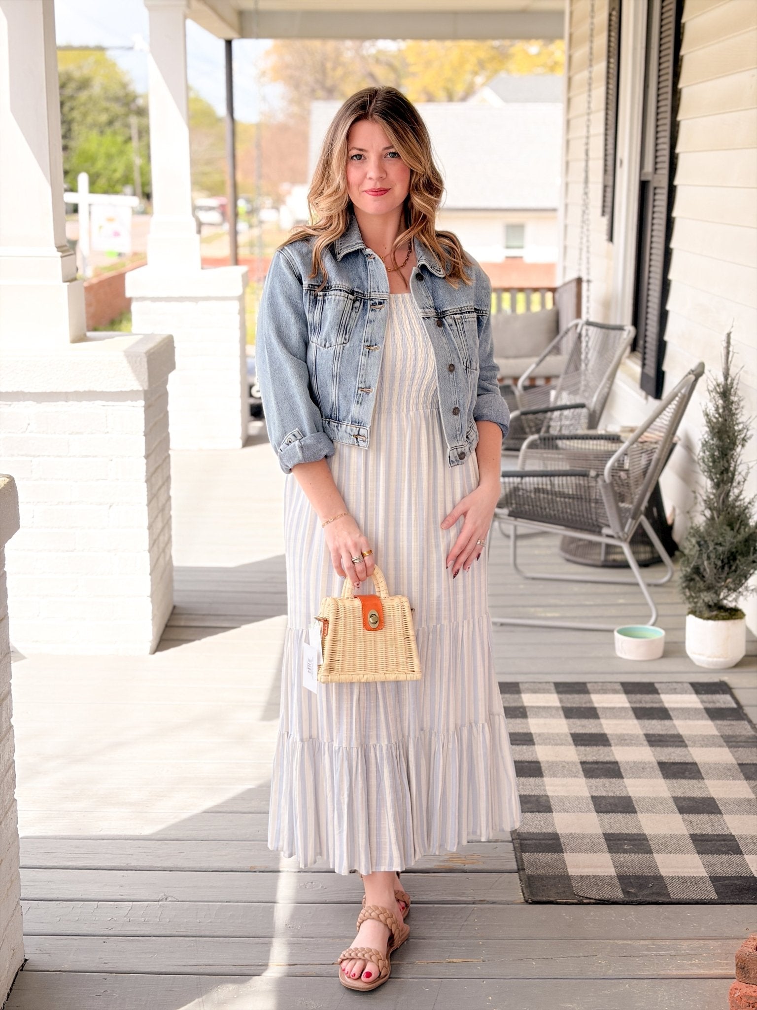 Rose & Lee Co Leon Dress, Cloud Blue Casual Dresses