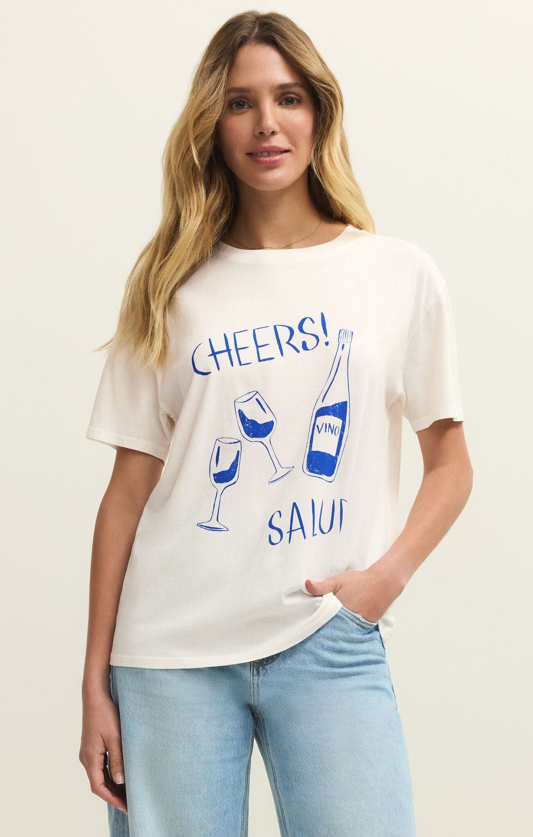 Rose & Lee Co Salud Tee, Sea Salt by Z Supply short sleeve