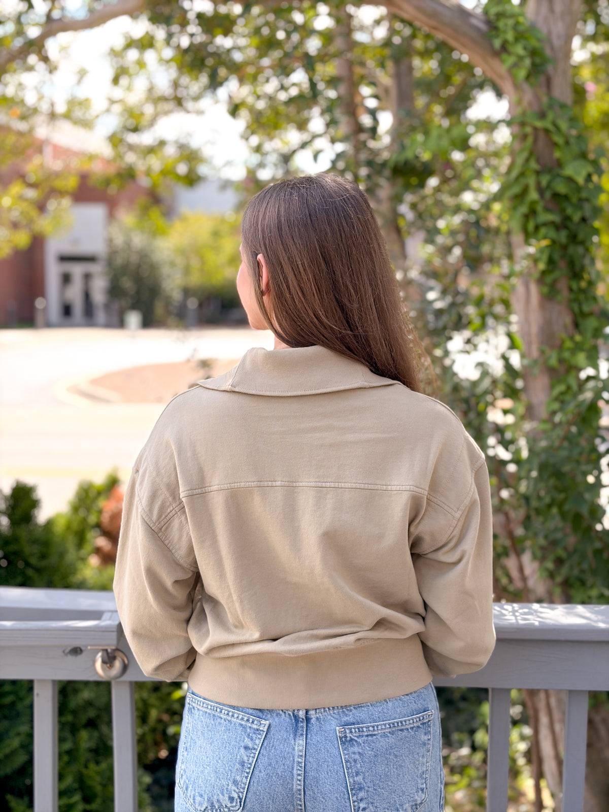 Rose & Lee Co Samara Sweatshirt, Khaki Green Sweatshirt & Hoodies