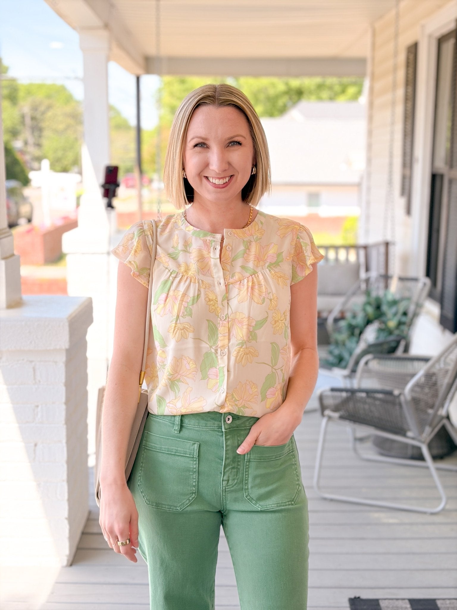 Rose & Lee Co Free Spirited Top, Gentle Lily by Sanctuary Work Tops