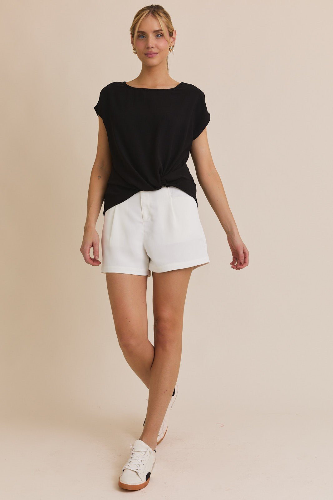 Rose & Lee Co Sandra Top, Black Work Tops