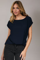 Rose & Lee Co Sandra Top, Navy Work Tops