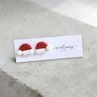 Rose & Lee Co Stud Earrings, Santa Hat Earrings