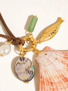 Rose & Lee Co Sassari Shell Charm Necklace, 18k Gold Necklaces