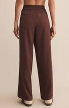 Burgundy Wide Leg Track Pants