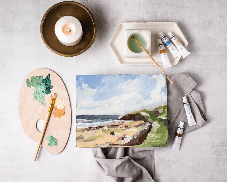 Rose & Lee Co Impressionist Painting Kit, Seashore Path Home & Gifts